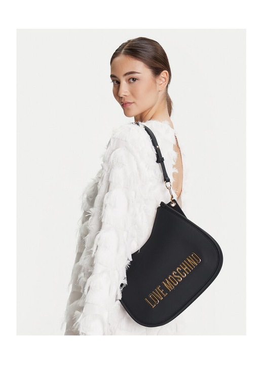 Női táska, Love Moschino, fekete, ökológiai bőrből