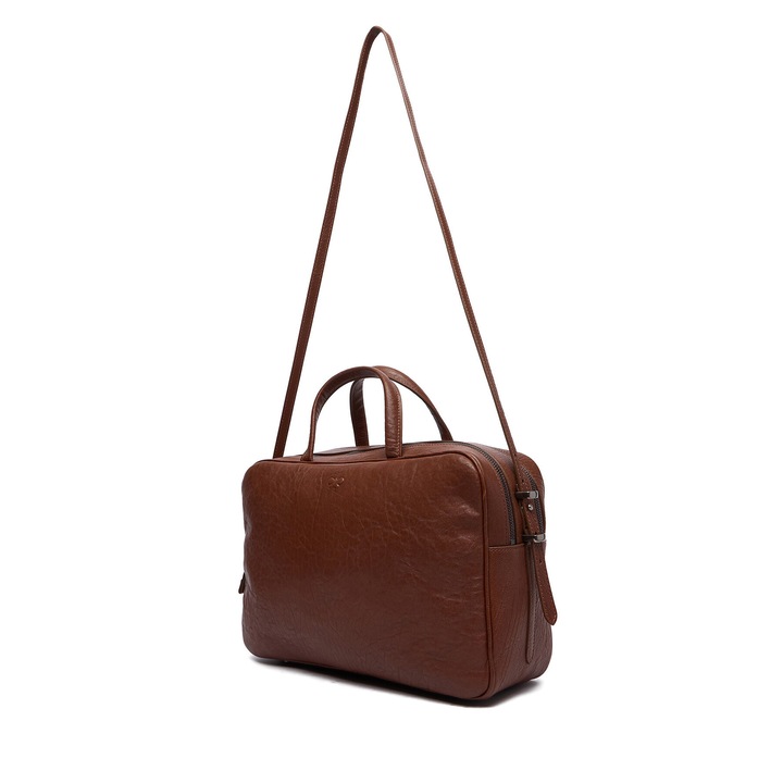 Дамска чанта Weekend Max Mara, цвят Tobacco, от естествена кожа