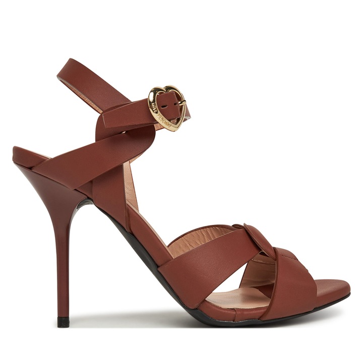 Női szandál, Love Moschino, Cammello, természetes bőr, barna, 39 EU