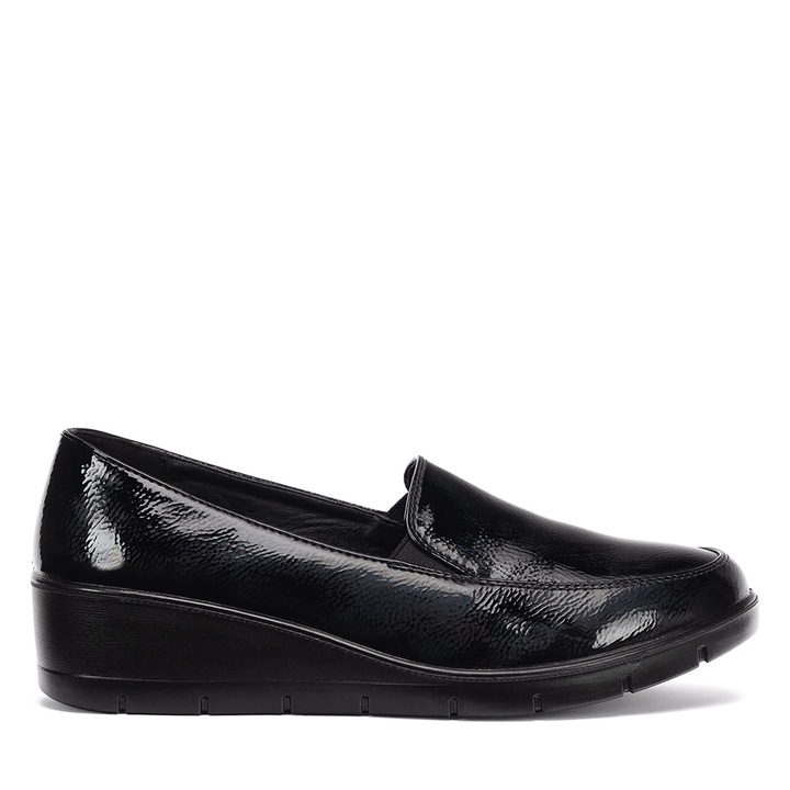 Mocasini dama Clara Barson, piele ecologica, negru