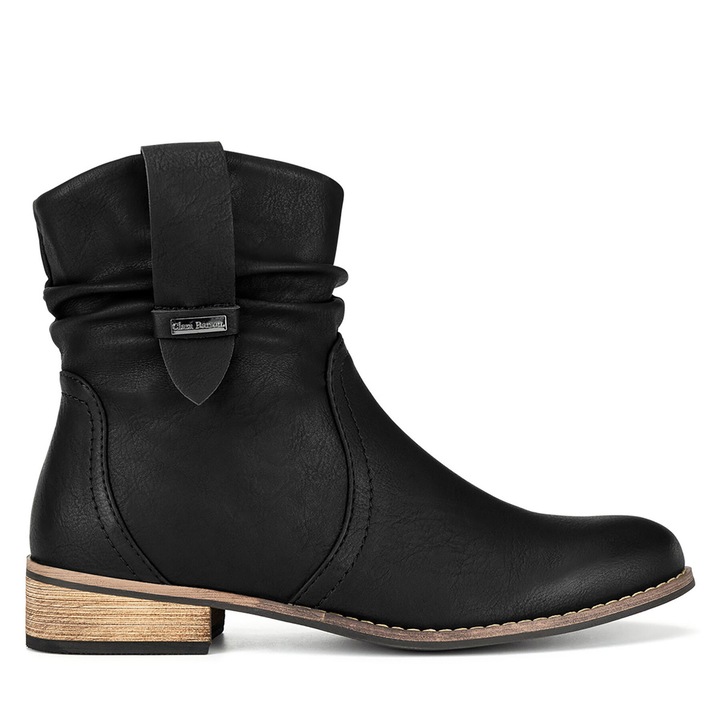 Botine dama, Clara Barson, negru, textil WS23280-01