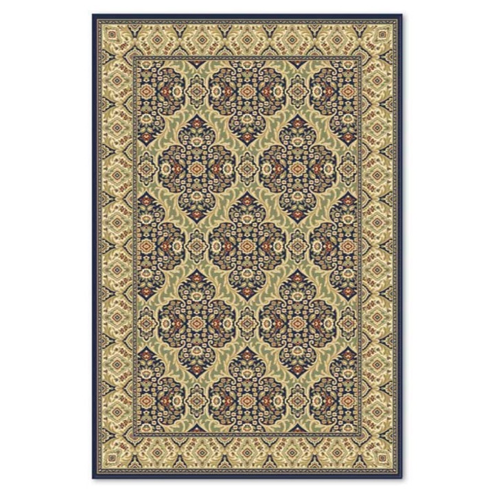 Covor sintetic Carpeta, colectia Atlas 1274-1-41311, Verde, design Clasic, dimensiuni 60 x 110