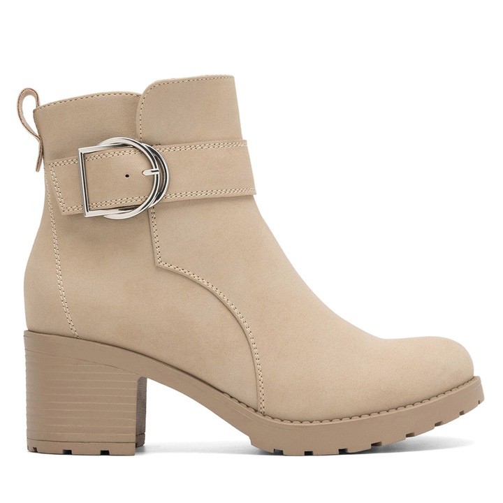 Botine dama WS2902-06, Clara Barson, bej, piele ecologica