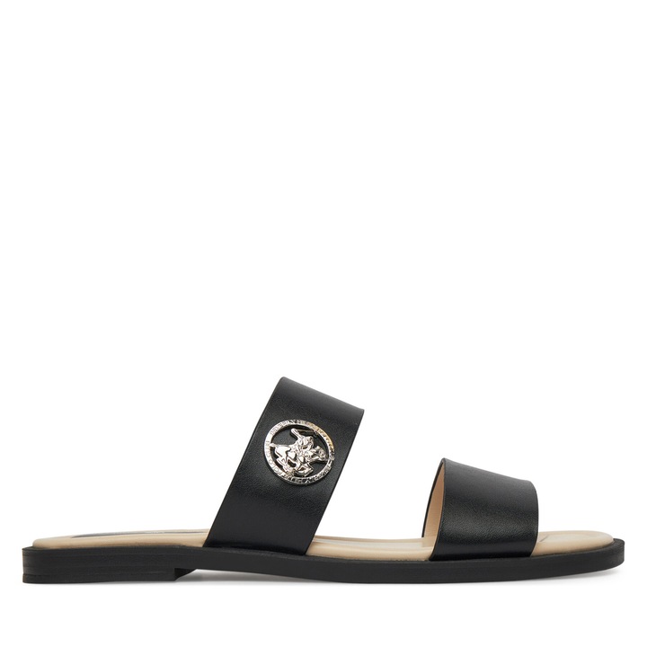 Papuci dama, Beverly Hills Polo Club, negru, sintetic