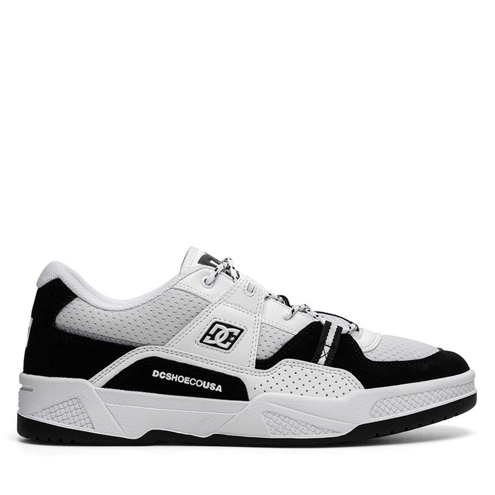 Tenisi barbati DC Shoes, piele naturala, alb/negru, ADYS100822