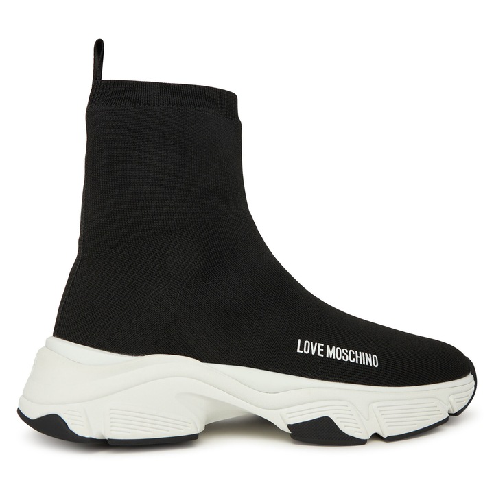 Női tornacipő, Love Moschino, textil anyag, fekete, 37 EU