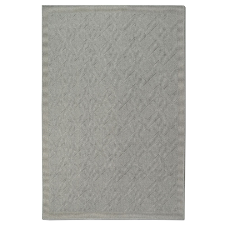 Covor din lana 100%, Carpeta, colectia Lana 7636-1-68400, Gri, design Uni, dimensiuni 67 x 230