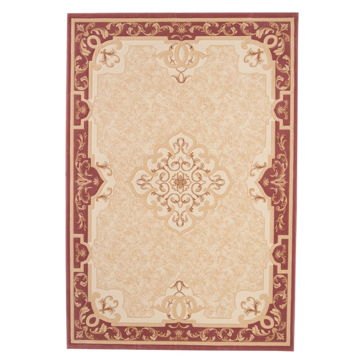 Covor din lana 100%, Carpeta, colectia Premium 6767-1-51037, Bej, design Clasic, dimensiuni 240 x 340