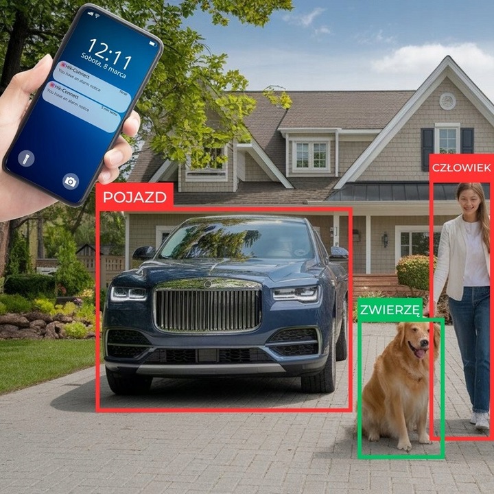 Camera IP Panoramica 8MP 180° ColorVu cu Detectie Stroboscopica