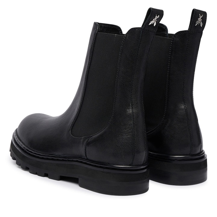 Patrizia Pepe, piele naturala, negru, Negru