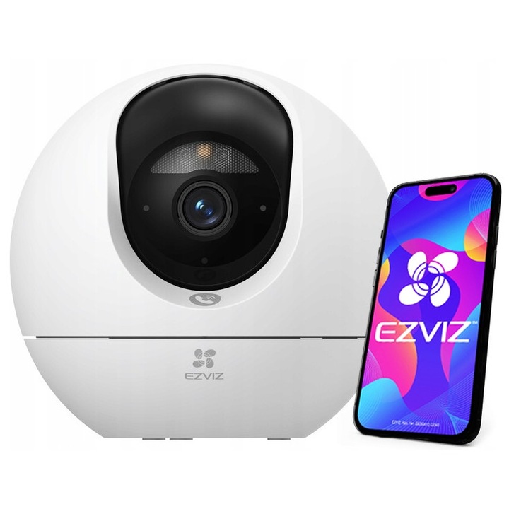 Камера WiFi EZVIZ C6c 4K 8MP UltraHD, въртяща се, AI детекция