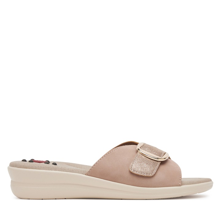 Papuci dama, Go Soft, sintetic, roz, platforma, 37 EU