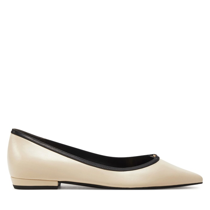 Balerini dama, Tory Burch, piele naturala, crem/negru, 37 EU