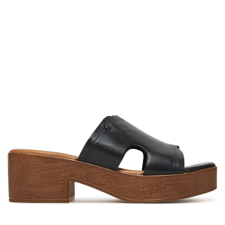 Papuci eleganti dama, Lasocki, piele naturala, clasic, negru, 36 EU