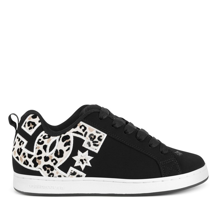 Tenisi dama, DC Shoes, piele naturala, alb/negru