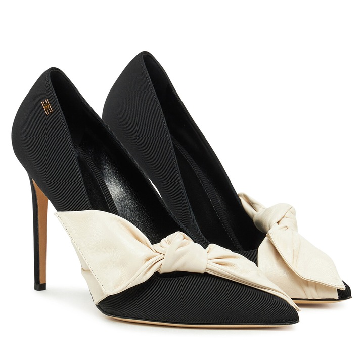 Női cipő, Elisabetta Franchi, fekete/fehér, 38 EU