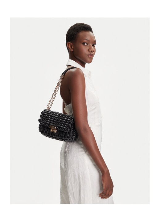 Geanta dama Michael Michael Kors Black Tribeca, piele naturala, 30T5G2RL7T