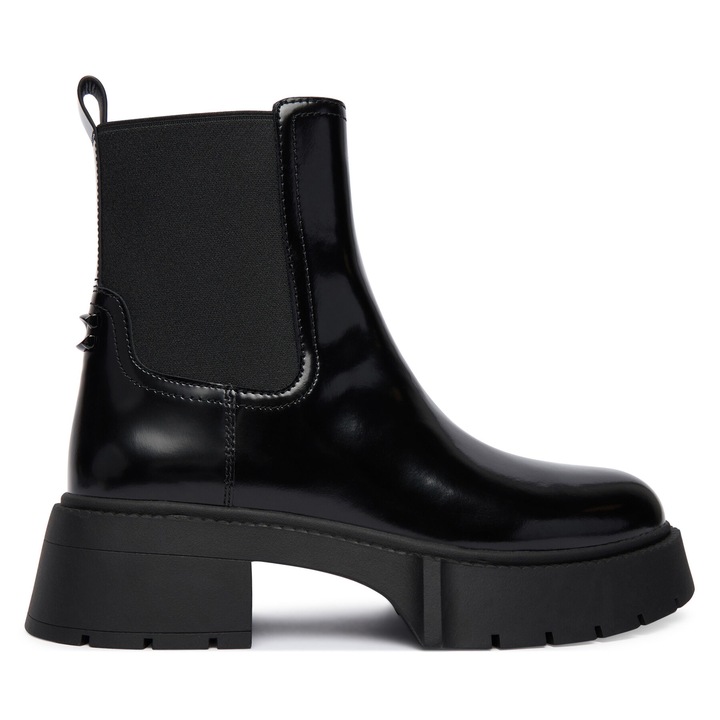 dama COACH, Piele naturala, Negru