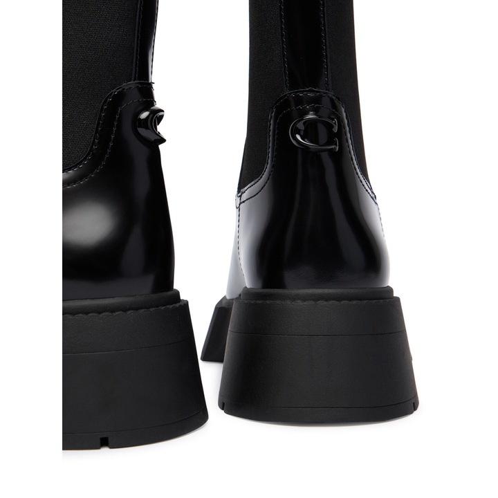 dama COACH, Piele naturala, Negru
