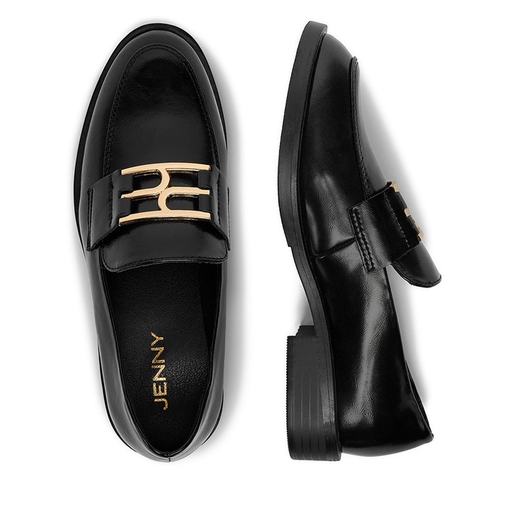 Дамски мокасини, JENNY, черен, текстил, CEO-HYF62303CS-1