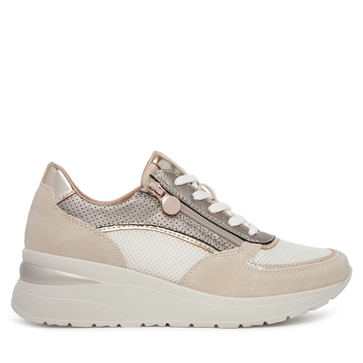 Pantofi sport pentru dama Clara Barson, textil, bej