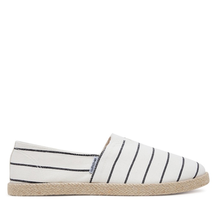 Espadrile barbati, Quiksilver, textil, negru/alb, 41 EU