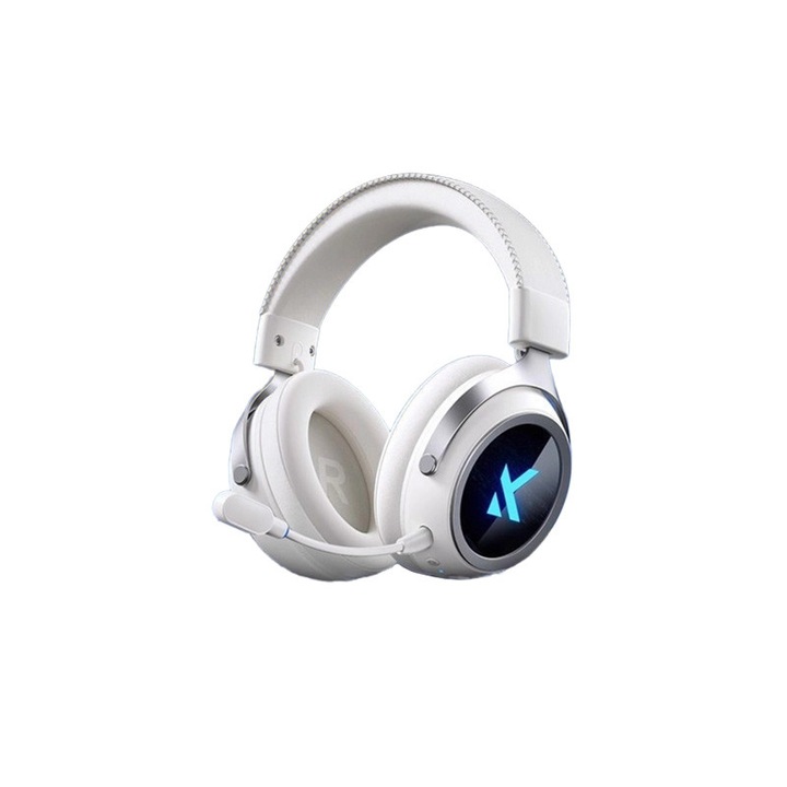 Casti gaming wireless MCHOSE X9, tri-mode (2.4G/Bluetooth 5.3/cablu), drivere 53mm, sunet 7.1 surround, microfon cu reducere zgomot, baterie 2000mAh, latenta redusa
