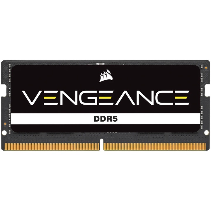 Памет Corsair Vengeance SODIMM, DDR5, 32 GB, 5600MHz, C48, Черен