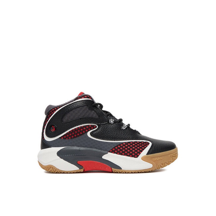 Tenisi copii, SHAQ, baieti, negru, rosu, tesatura textila