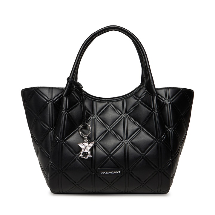 Дамска чанта Emporio Armani, екологична кожа, черна