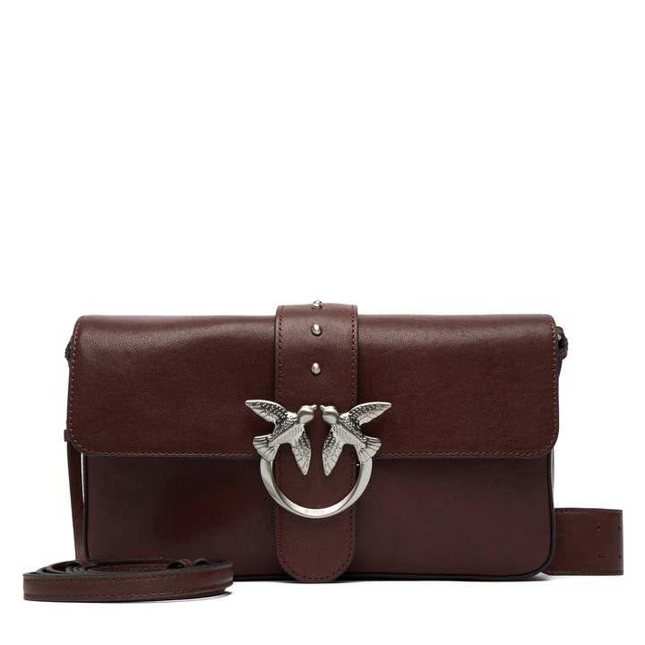 Geanta dama Pinko Marrone Ca L74E, roz, model Love One Slouchy Zip