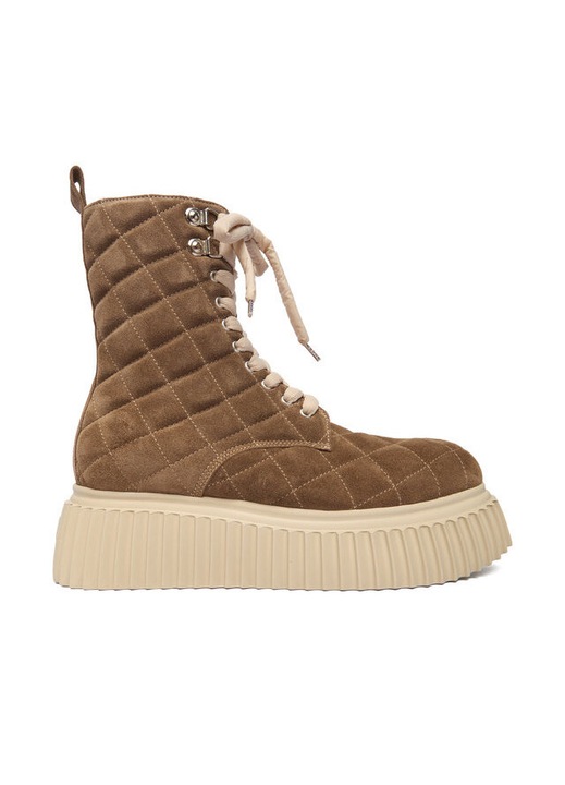 Női csizma D751566PGKI014G588, Agl, Természetes bőr, Barna