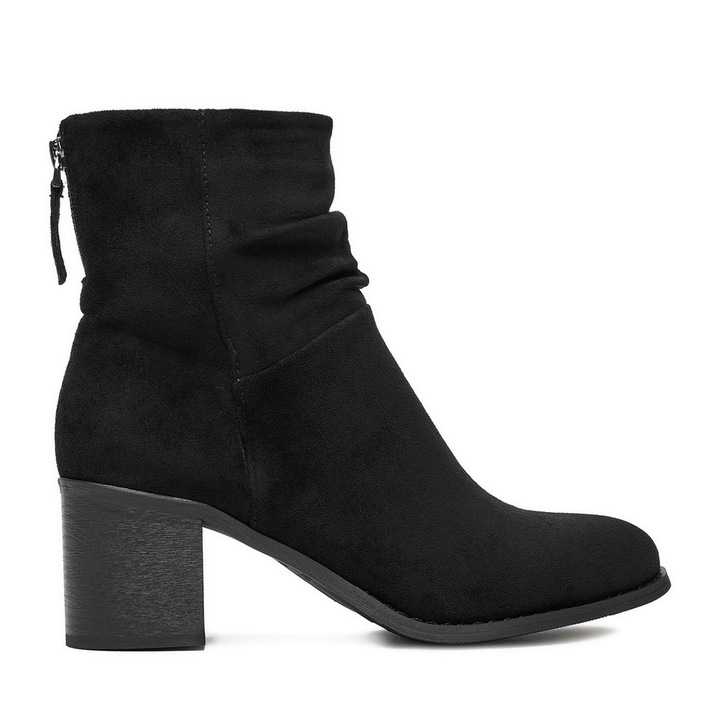 Botine dama, JENNY, model Jenny, negru, textil