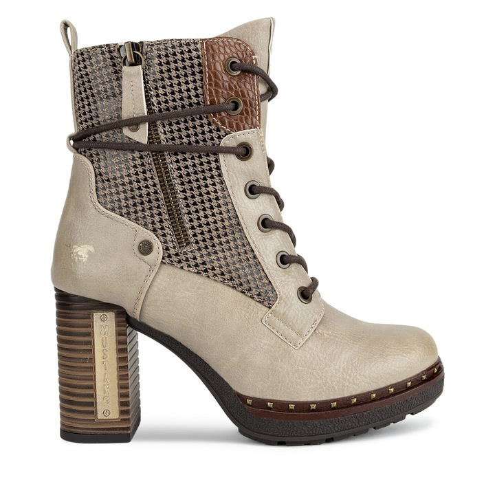 Botine dama, Mustang, 1336-510, bej, 39 EU
