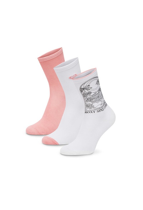 Комплект от 3 чифта дамски чорапи Roxy, розови, дълги