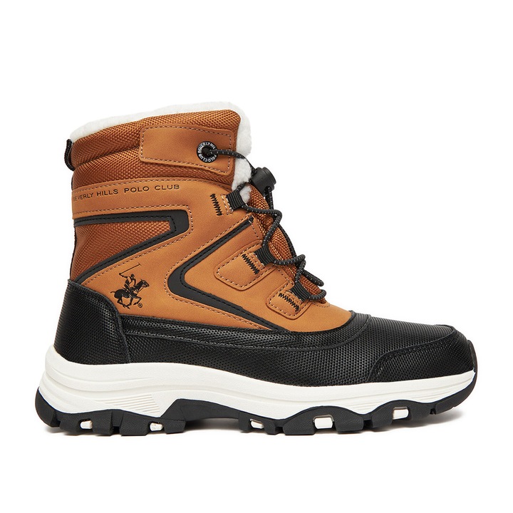 Ghete sport fete, Beverly Hills Polo Club, textil, maro/negru