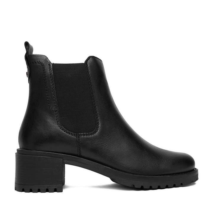 Botine Lasocki, Piele naturala, Negru, Negru
