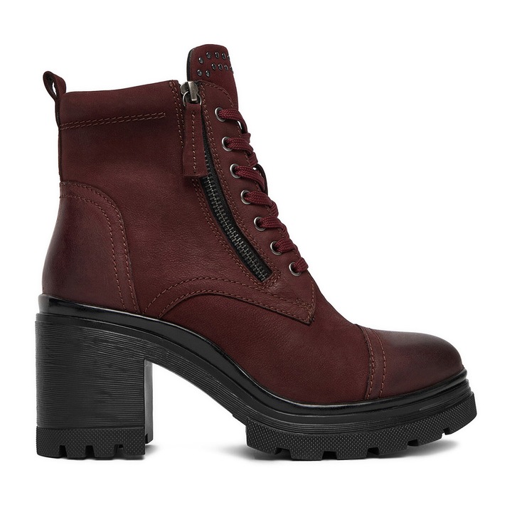 Ghete dama Lasocki, bordo, piele naturala, 39 EU