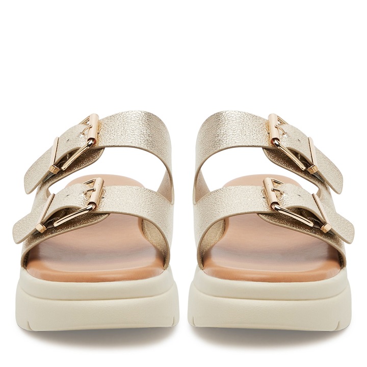 Papuci de dama, Clara Barson, material textil, auriu, 37 EU