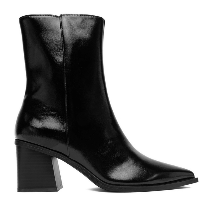 Botine dama, JENNY CEO-LS6344-01, sintetic, negru
