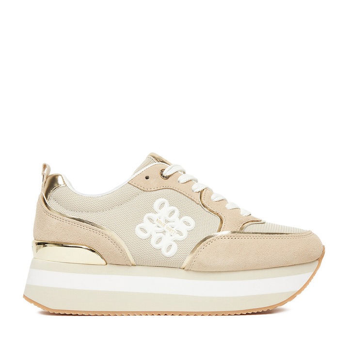 Дамски кецове, Nine West, текстил, бял/бежов