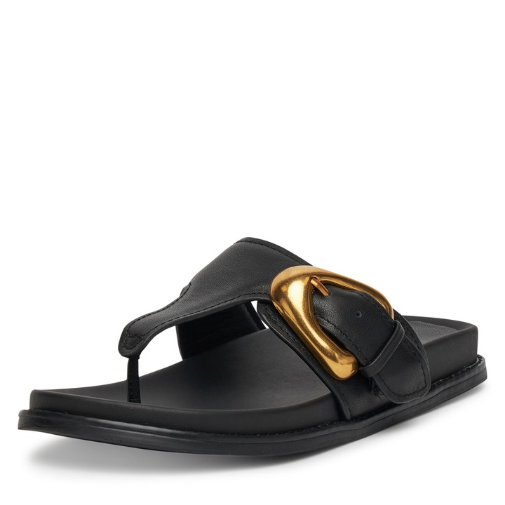 Slapi dama Gino Rossi, piele naturala, negru, Negru, 41