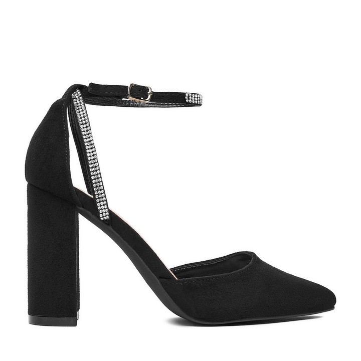 Pantofi dama, Deezee, CEO-WSS21503-01, negri, cu toc, 39 EU