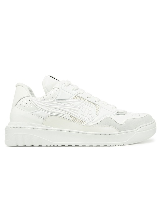 Férfi Philipp Plein, természetes bőr, fehér, Fehér
