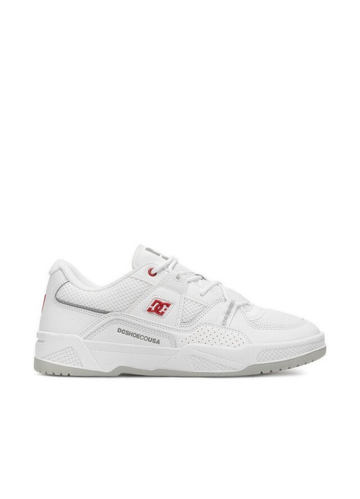 Tenisi barbati DC Shoes, piele naturala, alb