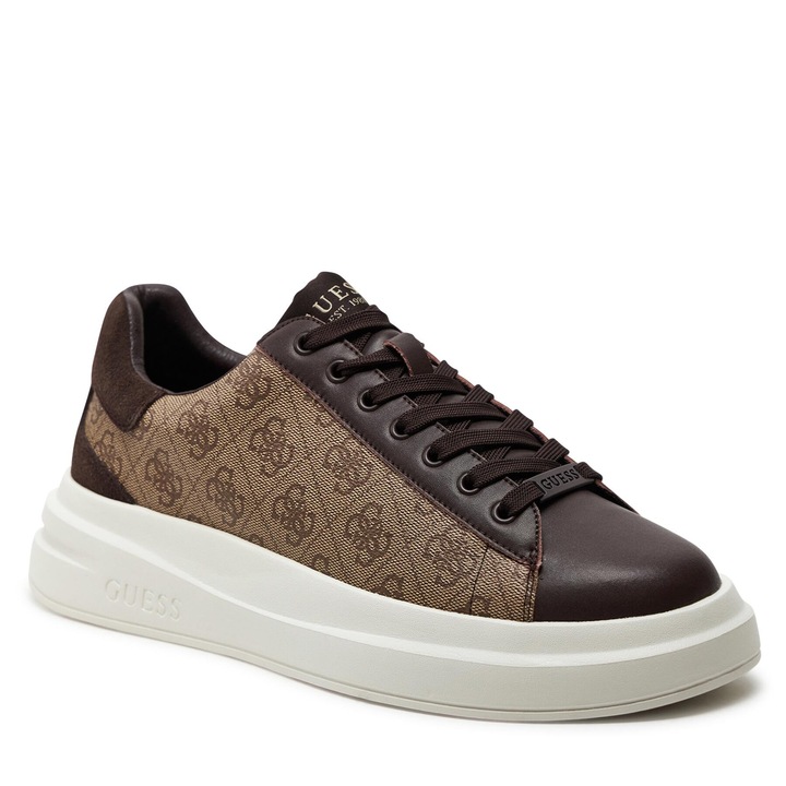 Tenisi barbati Guess, maro, piele ecologica, 46 EU