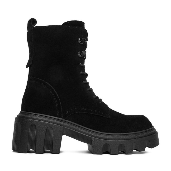 Ghete dama Badura C-WFA3112-1Z, negre, piele naturala