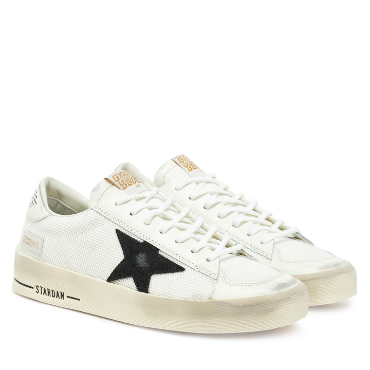 Férfi tornacipő Golden Goose, fehér/fekete, textil, 46 EU