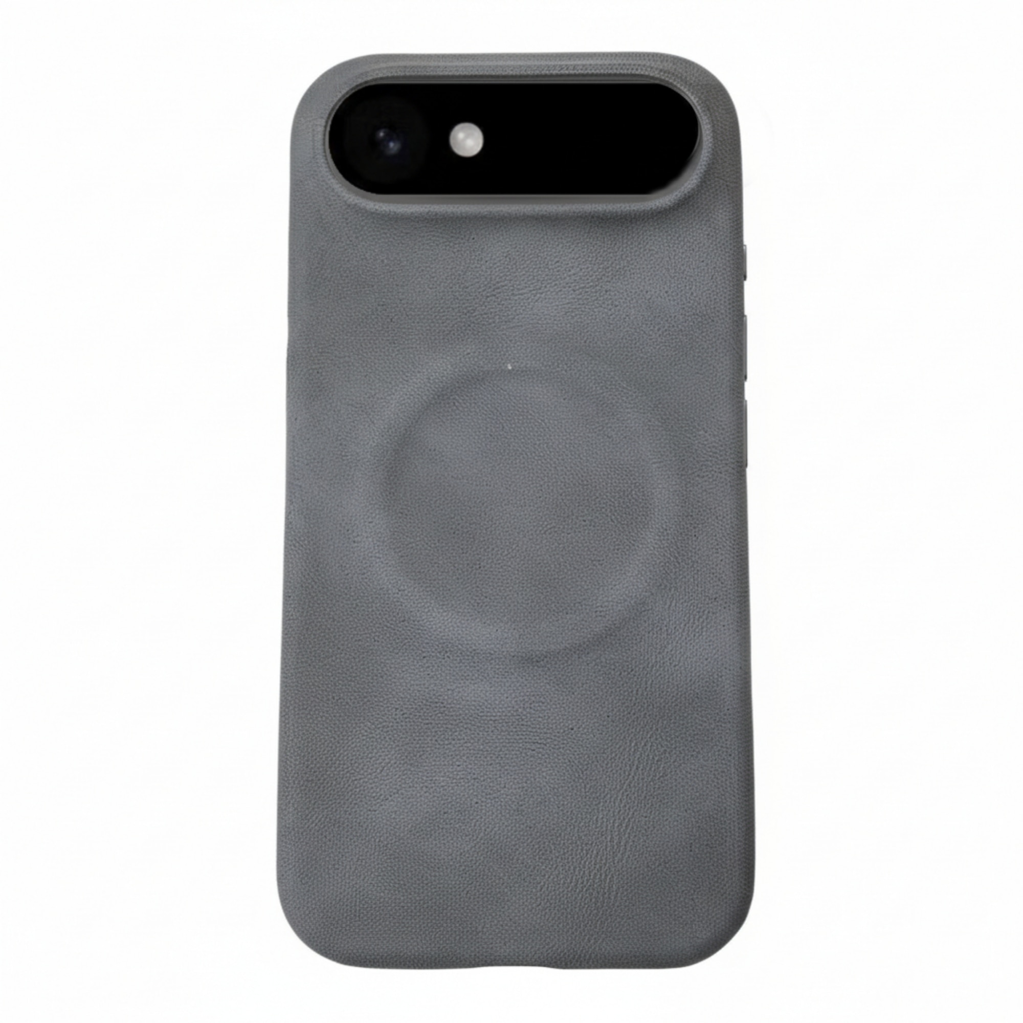 Husa Premium pentru iPhone Air, Piele ecologica (PU) Vintage Lambskin, Compatibil cu functie MagSafe, Mata High-Quality, Anti-Soc, Ultra Slim, Protectie Spate, Gri