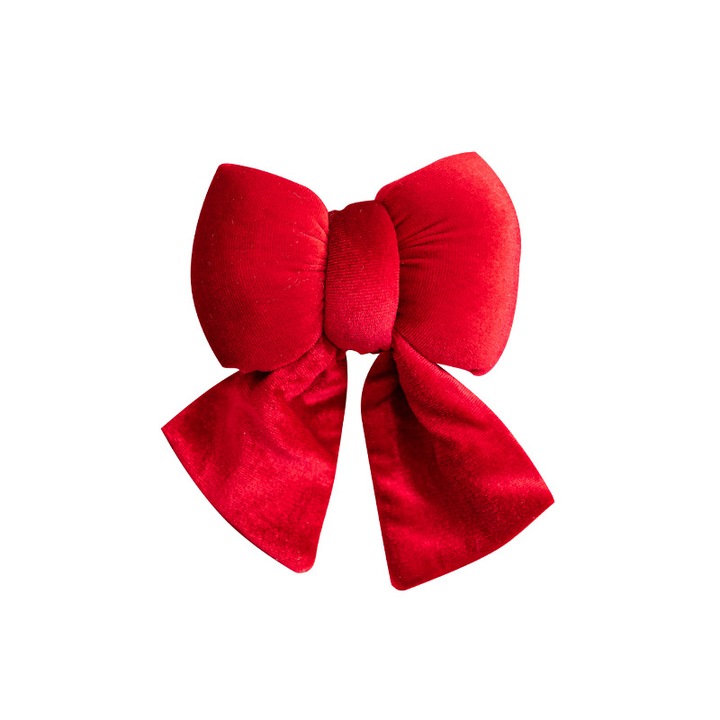 Decoratiune Craciun, fundita rosie din catifea, 22x28cm